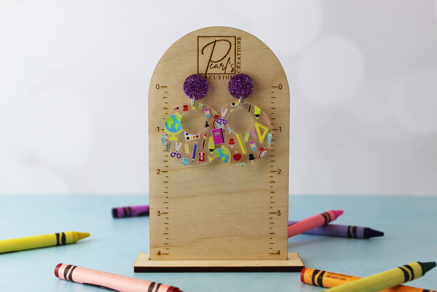 Customizable Teacher Dangle Earrings