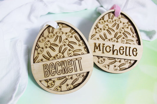 Personalized Easter Bunny Basket Tag