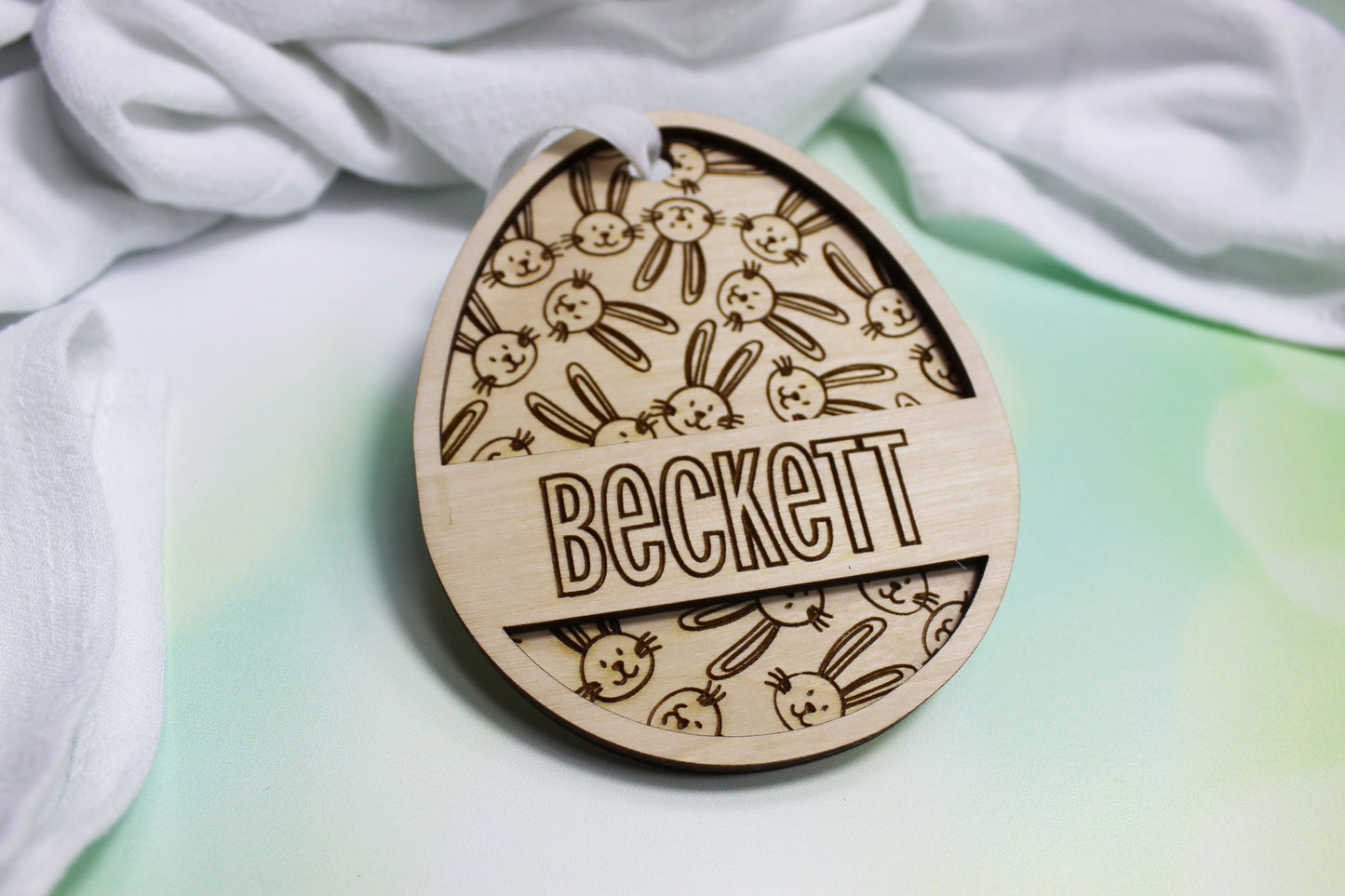 Personalized Easter Bunny Basket Tag