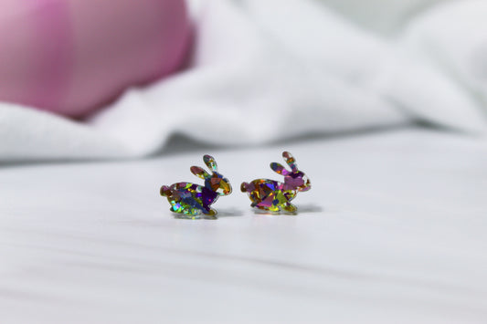 Confetti Easter Bunny Stud Earrings