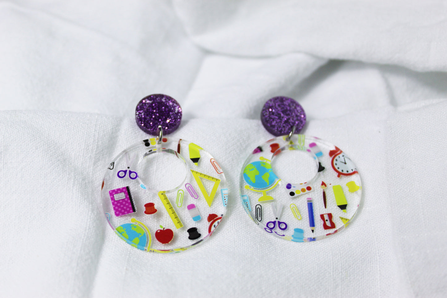 Customizable Teacher Dangle Earrings