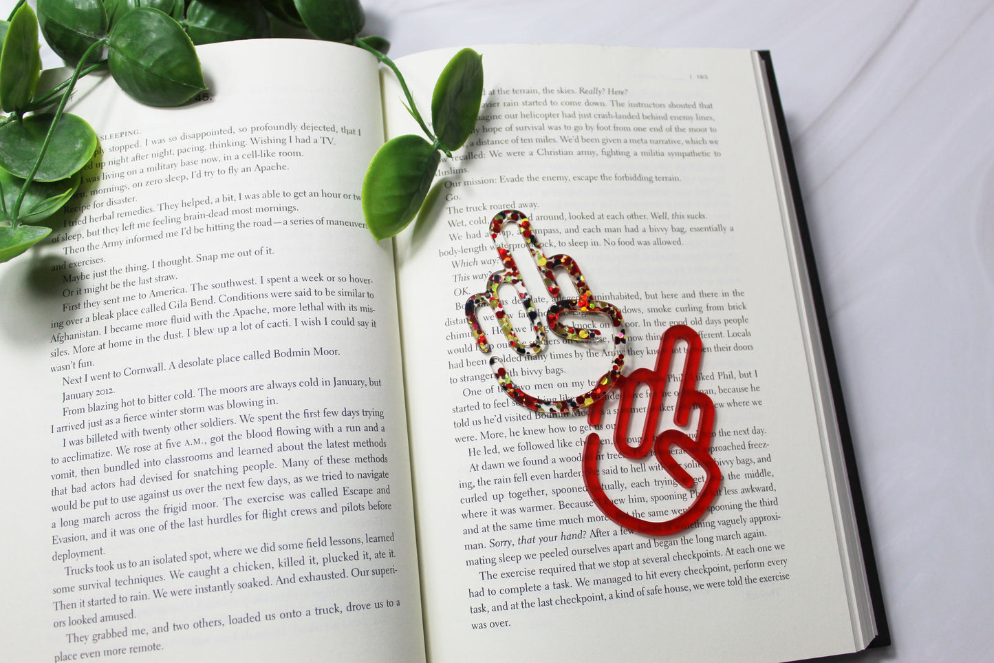 Custom Middle Finger Shaped Bookmark