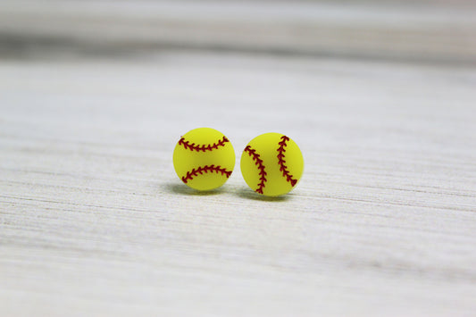 Softball Stud Earrings