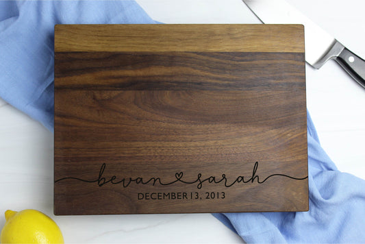 Connected Names Cutting Board