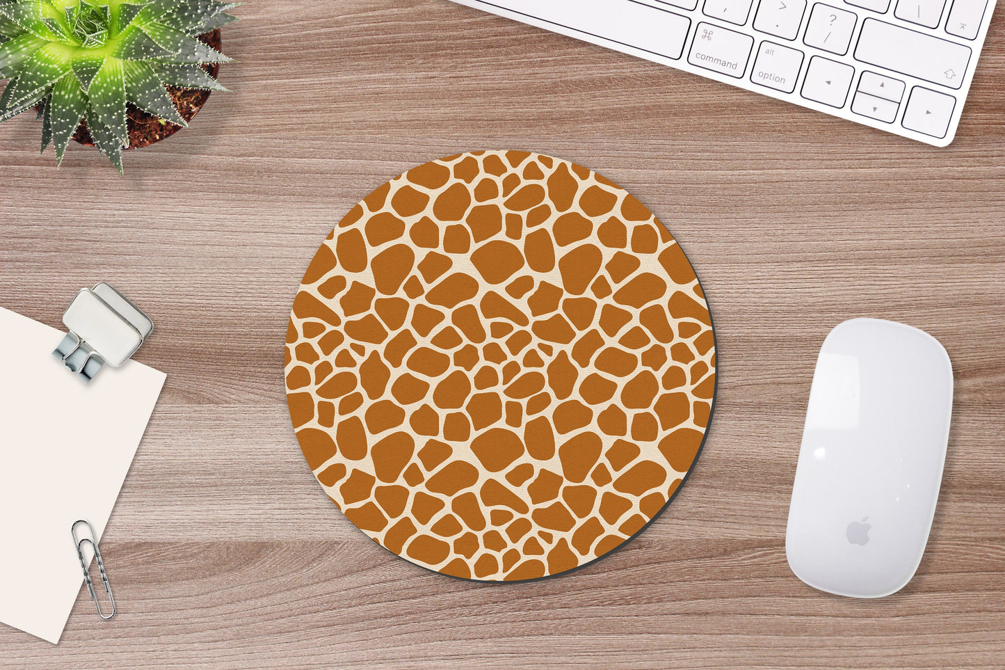 Giraffe Print Mouse Pad and Desk Set