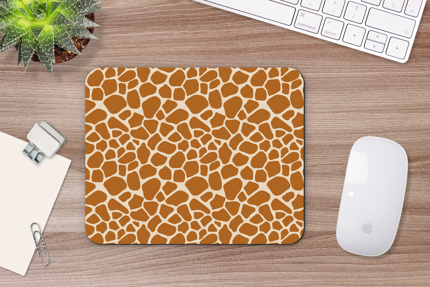 Giraffe Print Mouse Pad and Desk Set