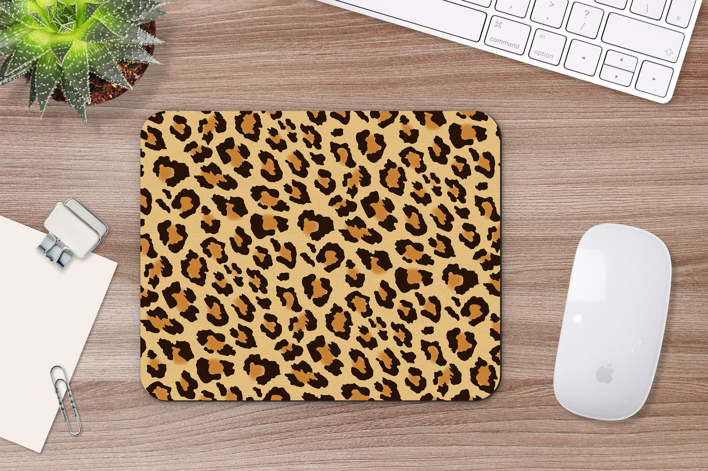 Lepoard Print Mouse Pad and Desk Set