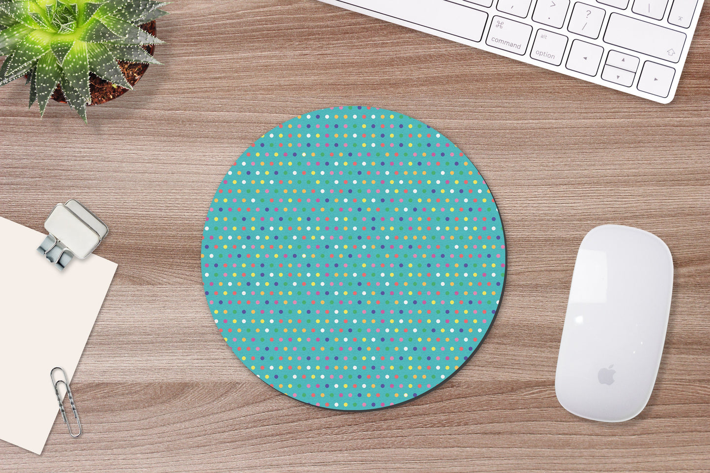 Confetti Polka Dot Mouse Pad and Desk Set