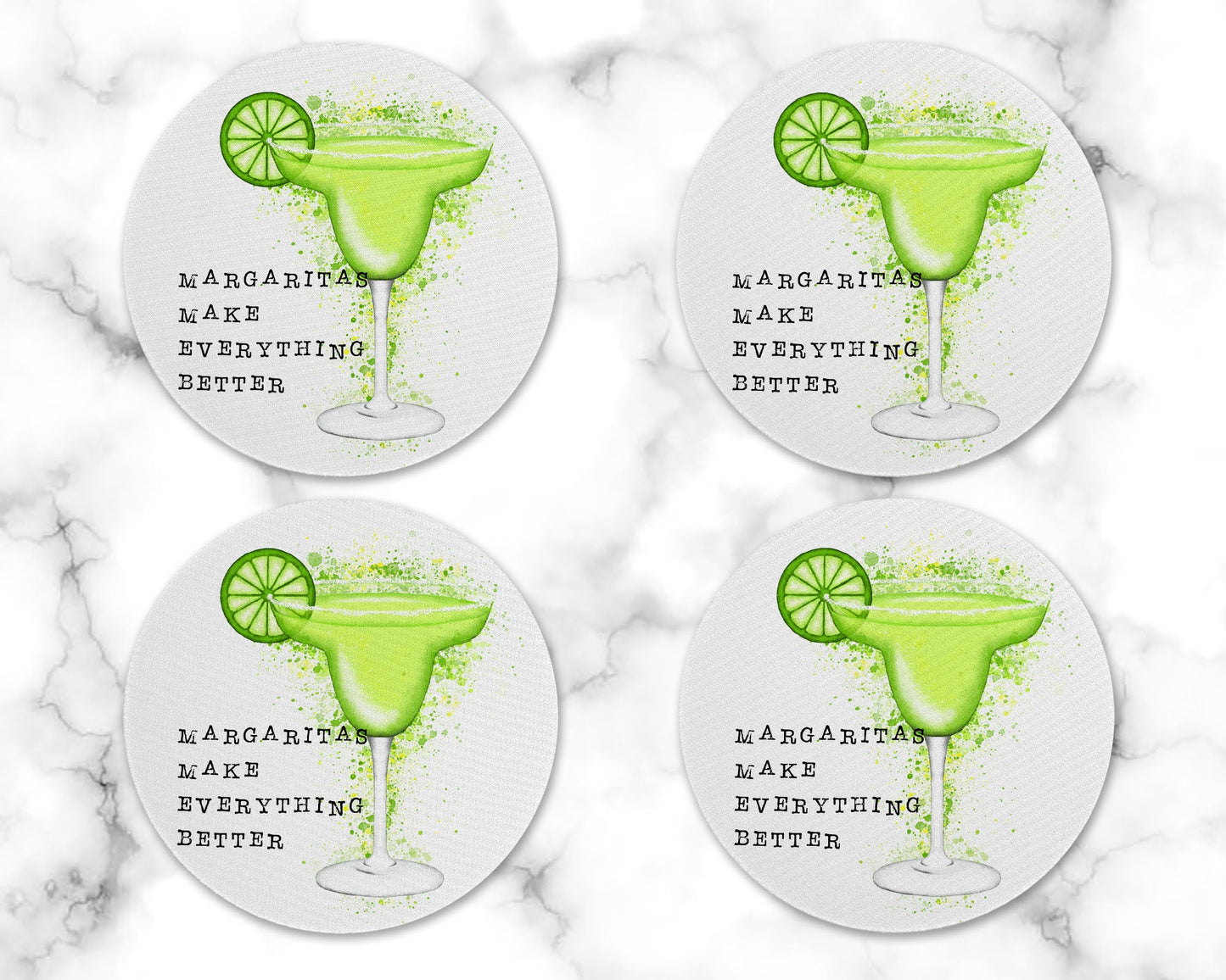 Green Margarita Drink Coaster