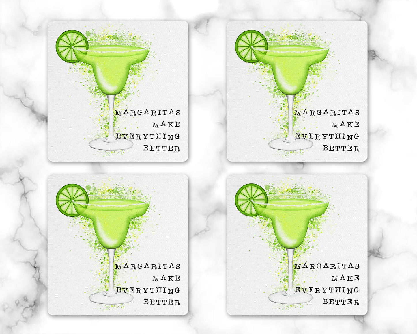 Green Margarita Drink Coaster