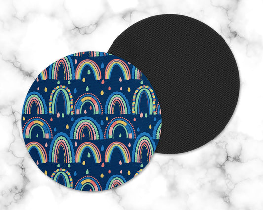 Navy Blue Rainbow Drink Coasters