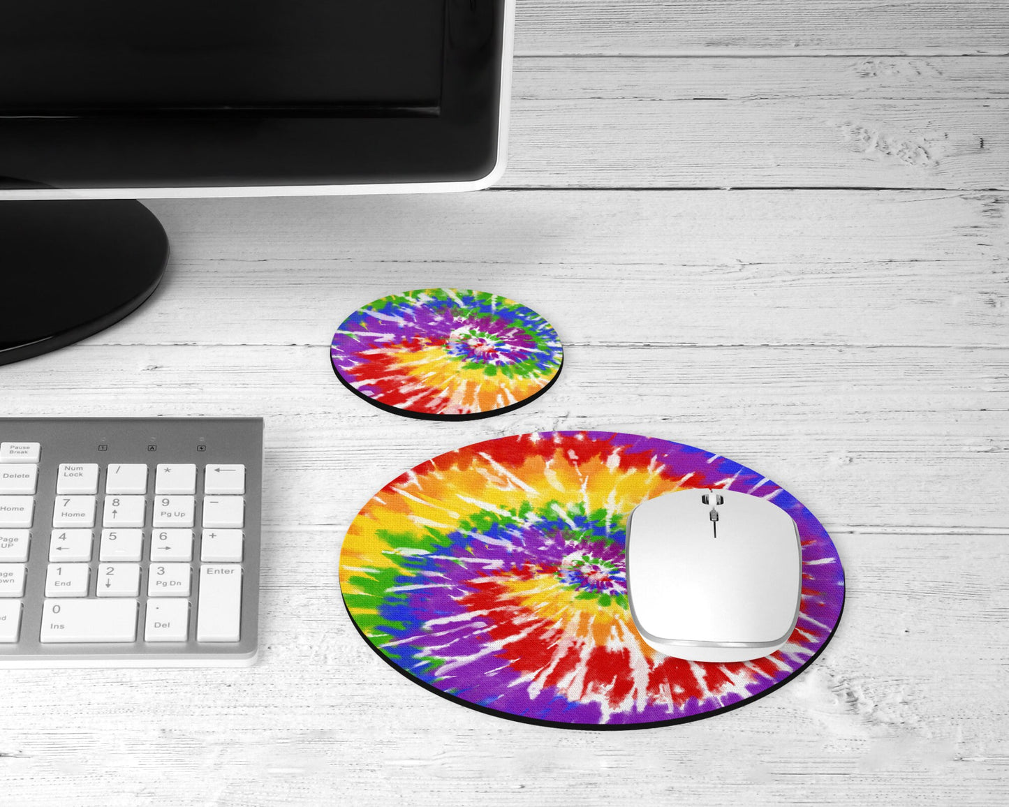 Tie Dye Mouse Pad and Desk Set