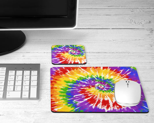 Tie Dye Mouse Pad and Desk Set
