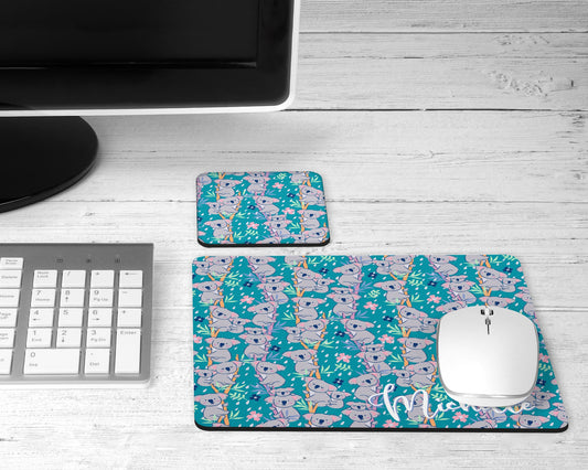 Personalized Koala Mouse Pad & Desk Set