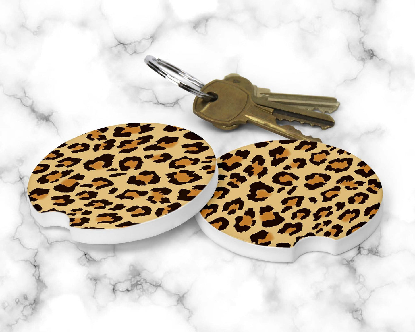 Leopard Print Car Coasters