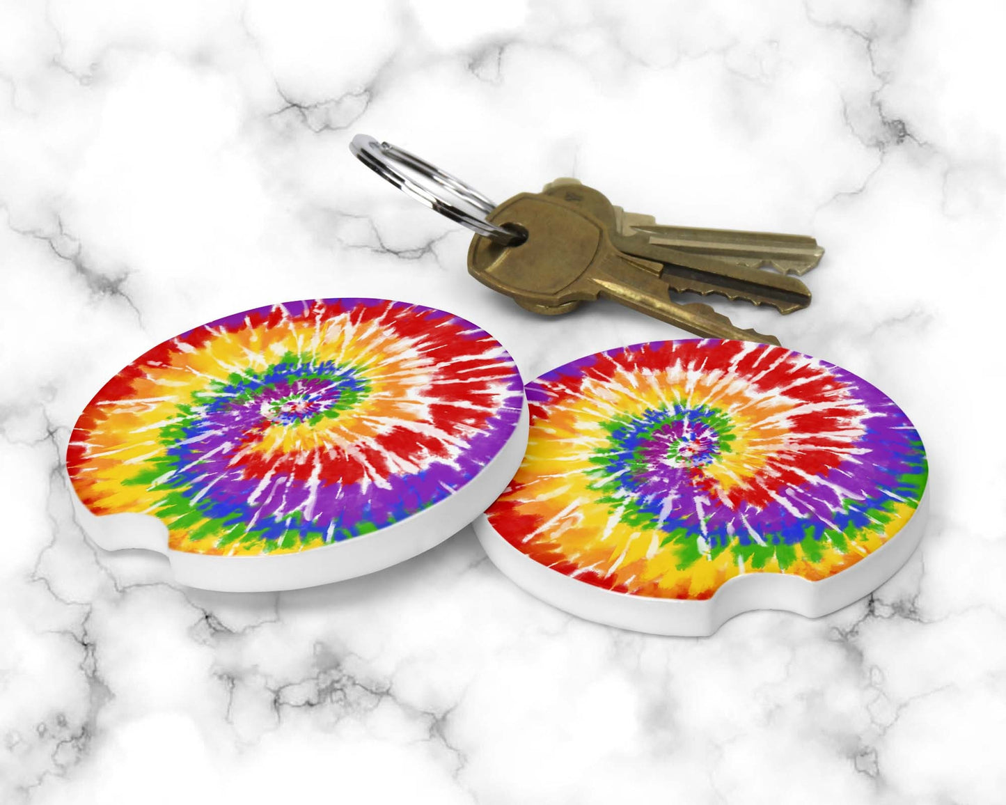 Tie Dye Car Coasters