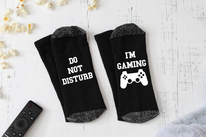 Do Not Disturb, I'm Gaming Novelty Socks