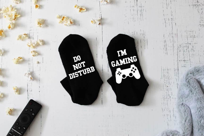 Do Not Disturb, I'm Gaming Novelty Socks