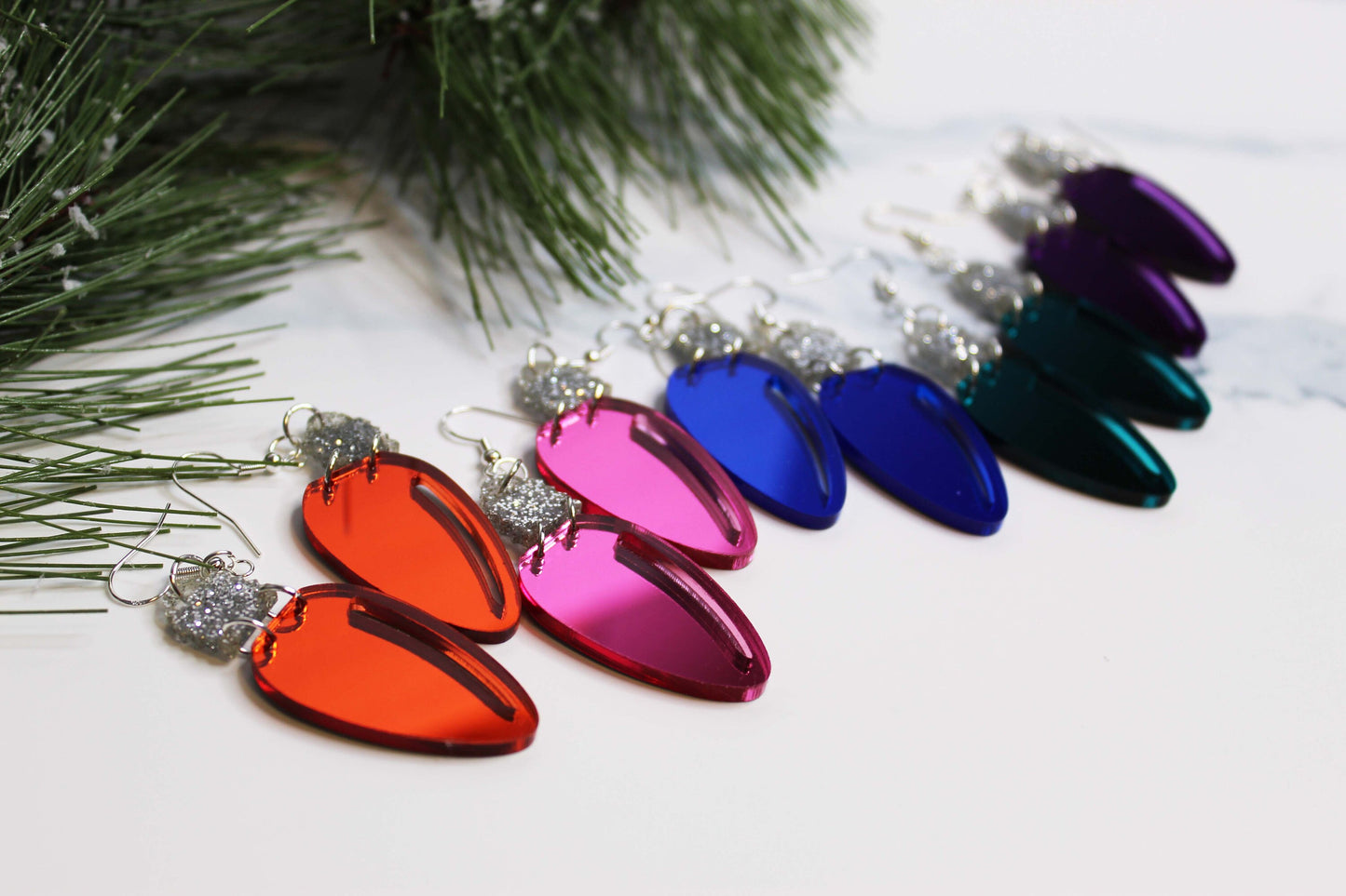 Christmas Light Earrings