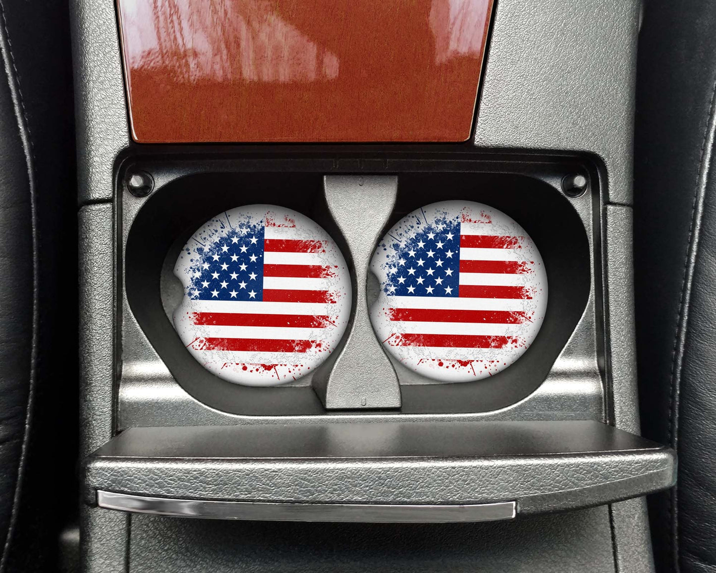 Splash American Flag Car Coasters