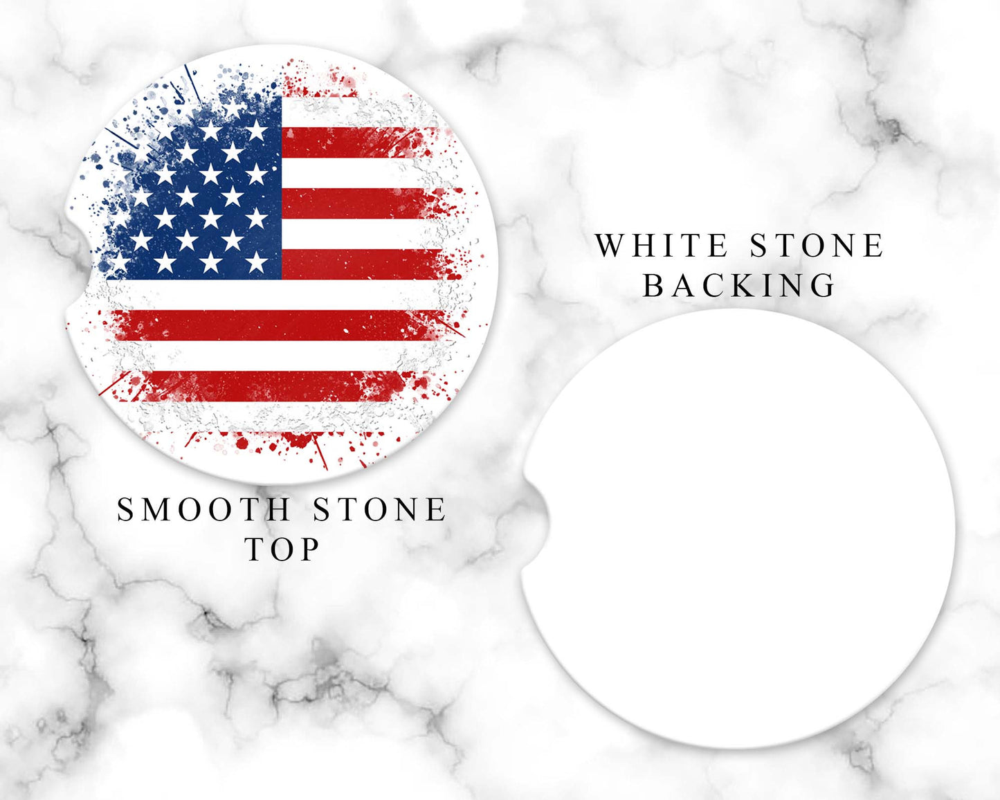 Splash American Flag Car Coasters